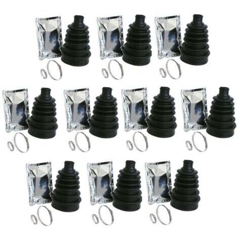 Lot 10 soufflets de cardan universels pour auto + colliers et graisse