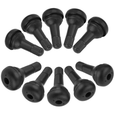 Lot 10 valves pneu TR415 à clipser – Tige caoutchouc courte, remplacement direct