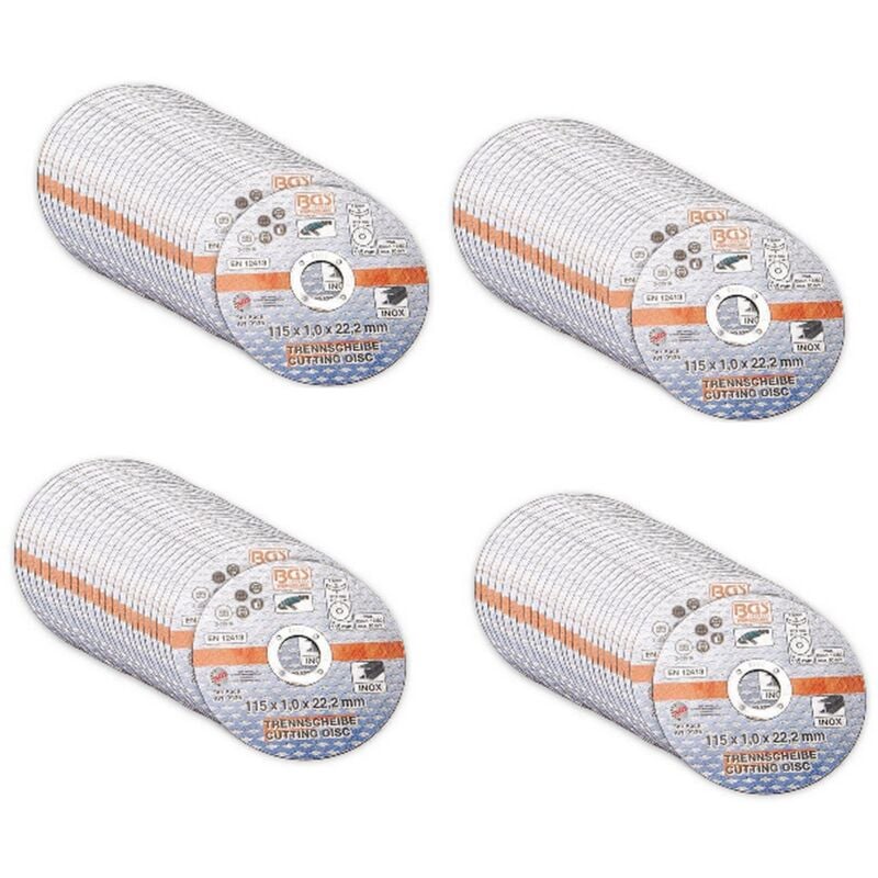 Super promo lot 100 disques bgs 115 x 1 x 22.2 a tronconner l'acier et l'inox