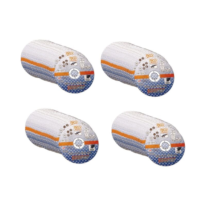 Super promo lot 100 disques bgs 125 x 1 x 22.2 a tronconner l'acier et l'inox