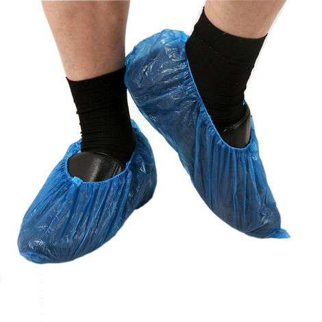 2000 Jetables Shoe Cover Couvre Chaussures Bleu Anti Glisse Plastique Nettoyage Botte de sécurité 