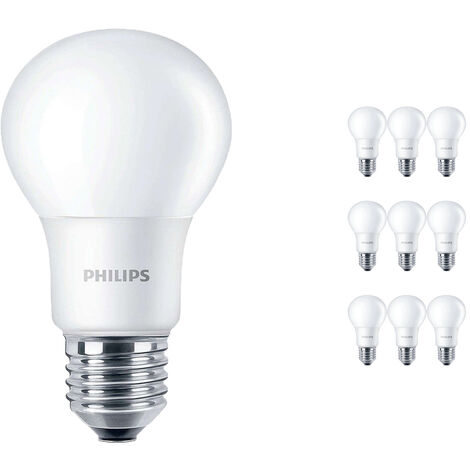 Lot 10x Philips Corepro LEDbulb E27 Poire Dépolie 5W 470lm - 840 Blanc Froid | Équivalent 40W