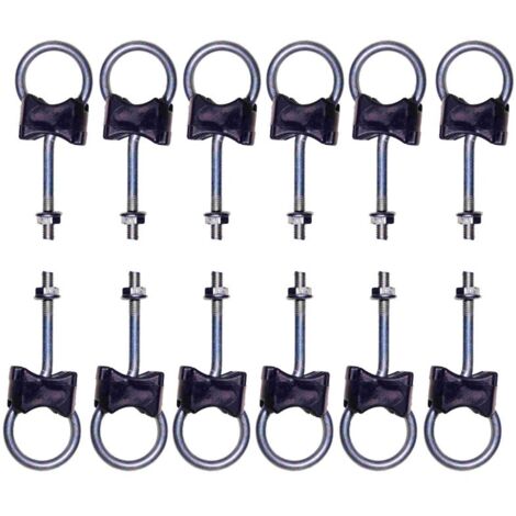Lot 12x KIT Vis Boucle Pour Trampoline Montant 25mm et Pied 38mm