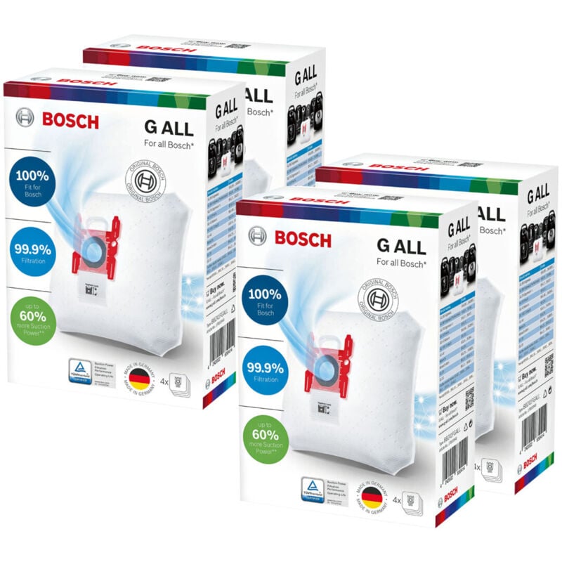BOSCH LOT 16 x Sacs Aspirateur Bosch Type G microfibre BBZ41FGALL Compatible Siemens