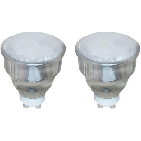 Lot 2 Ampoules CFL Basse Energie Spot GU10 9W 400lm 2700K 7h7H DAYRON