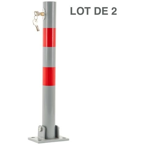Lot 2 Barrières Ronde Bloque Parking Et De Stationnement. 70 cm Haut