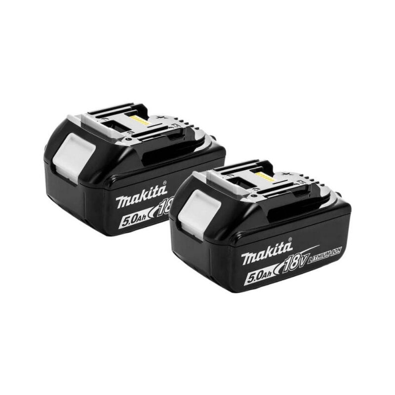 Lot 2 batteries pour outil sans fil 18V Li Ion LXT 5 0 Ah avec indicateur de charge MAKITA BL1850BX2 - vue 2