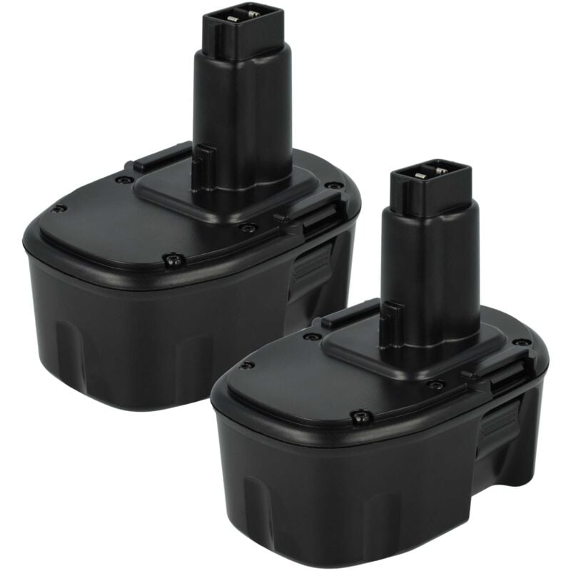 vhbw 2x Batteries remplacement pour Dewalt DC9091, DE9038, DE9091, DE9092, DE9094, DE9502, DW9094 pour outil électrique (3000 mAh, NiMH, 14,4 V)