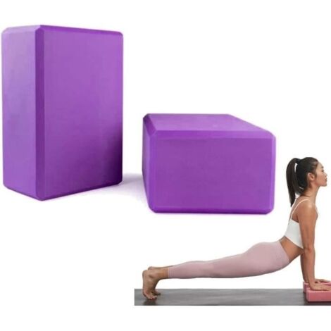 Lot 2 Briques Yoga Blocs de Yoga - Marque - Modèle - Violet - Yoga