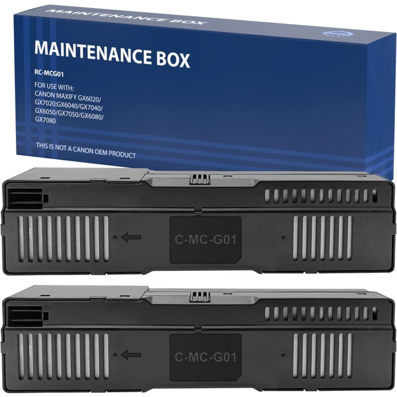 Phonillico - Lot 2 Cartouches d'entretien Réservoir d'encre Remplacement MC-G01 4628C001 pour Canon Maxify GX6040 GX6050 GX7040 GX7050 GX5050 GX7090