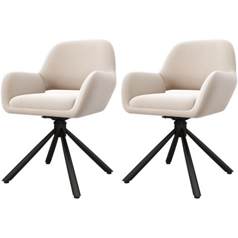 Lot 2 chaises longues beige - Pieds faits main - Design moderne élégant - Pour salon, chambre, détente