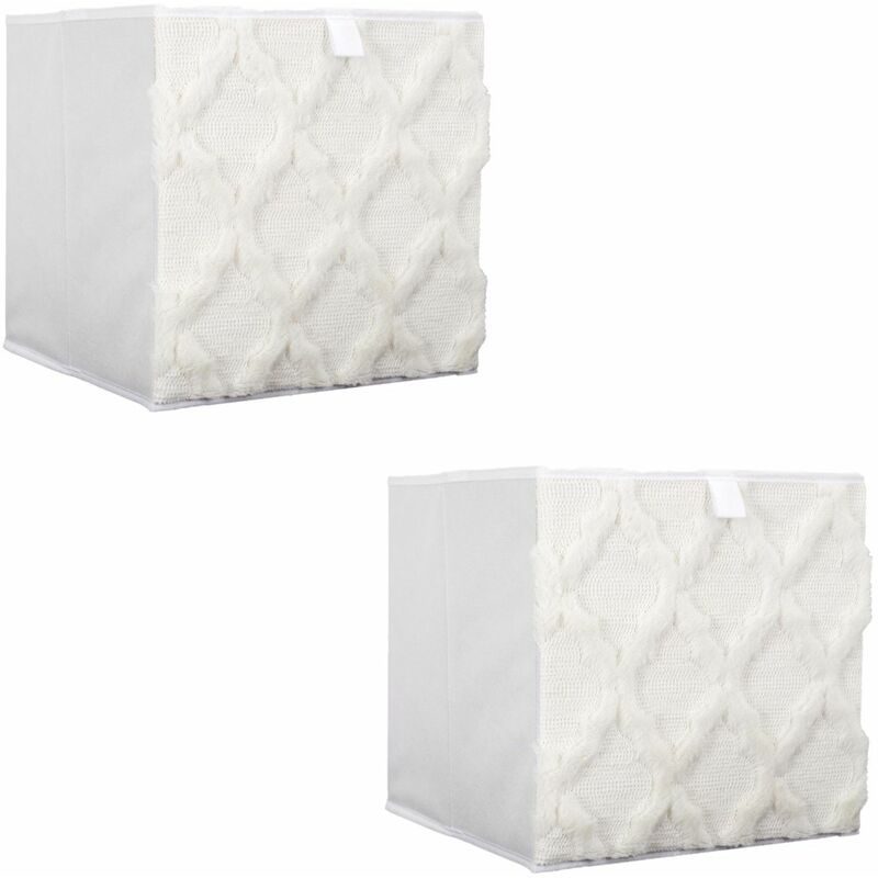 The Home Deco Factory - Lot 2 de cubes de rangement pliable losange