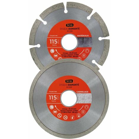 Lot 2 Disques Matériaux Carrelage 115 22,23