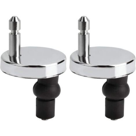 Lot 2 Fixations Universelles Abattant WC - Charnières Robustes en Acier Inoxydable avec Vis Expansion, Remplacement Facile