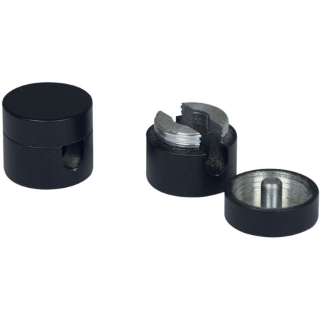 Lot 2 passe-câbles aluminium noir, pour câbles 2x0.75mm ou 3x0.75mm - Tibelec