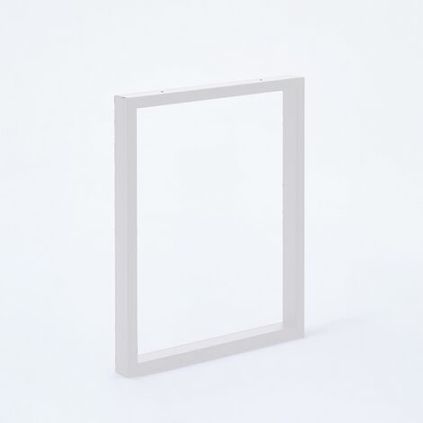 Lot 2 pieds pour table basse rectangulaire HT40xL59cm blanc mat