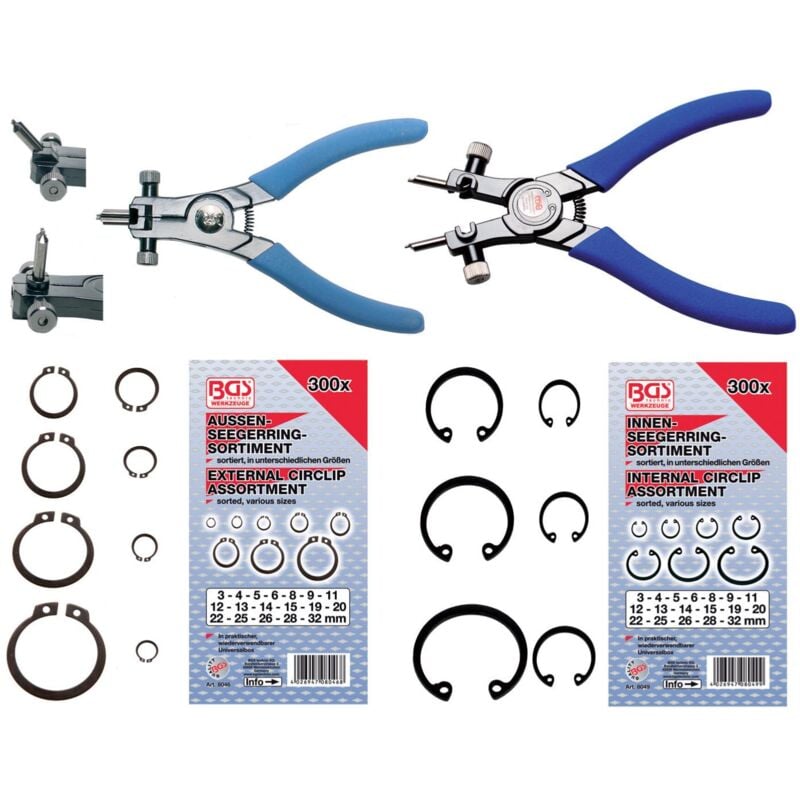 LOT DE 14 CIRCLIPS EXTERIEURS POUR DIAMETRE DE 20 A 32