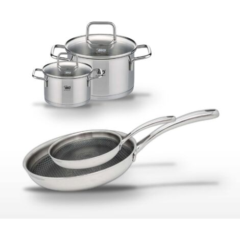 Lot 2 Poêles 24/28cm & 2 Faitouts 14/20cm Elo Relief Evolution