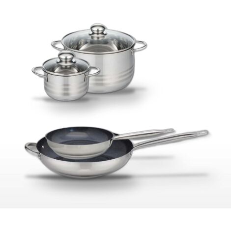 Lot 2 Poêles 24/32cm & 2 Faitouts 14/24cm Elo Profi Therm Platinum