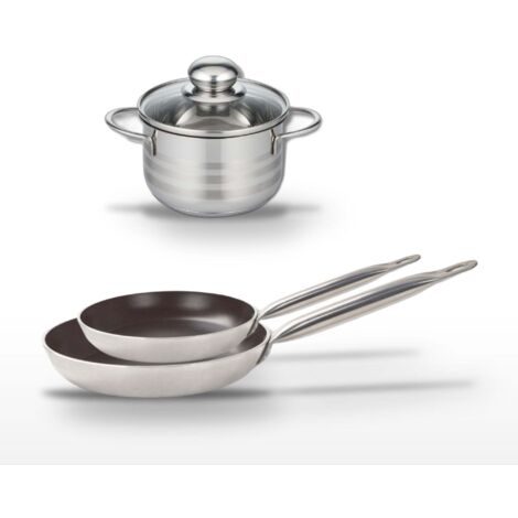 Lot 2 Poêles 28/32 cm & Faitout 16 cm Elo Bistro Line