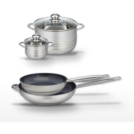 Lot 2 Poêles 28/32cm & 2 Faitouts 12/24cm Elo Profi Therm Platinum