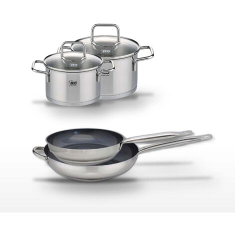 Lot 2 Poêles 28/32cm et 2 Faitouts 12/14cm Elo Profi Therm Platinum