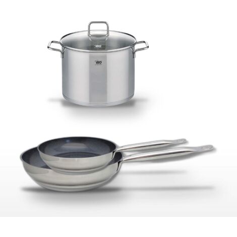 Lot 2 Poêles céramique 24/28cm & Faitout 26cm Elo Profi Therm Platinum