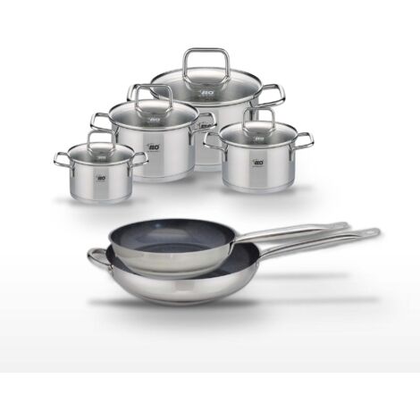 Lot 2 Poêles céramiques 28/32 cm Elo Profi Therm Platinum et 4 Faitouts Elo Citrin