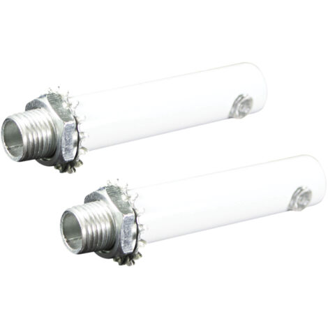 Lot 2 serre-câbles aluminium blanc, hauteur 50mm, pour câbles 2x0.75mm ou 3x0.075mm - Tibelec