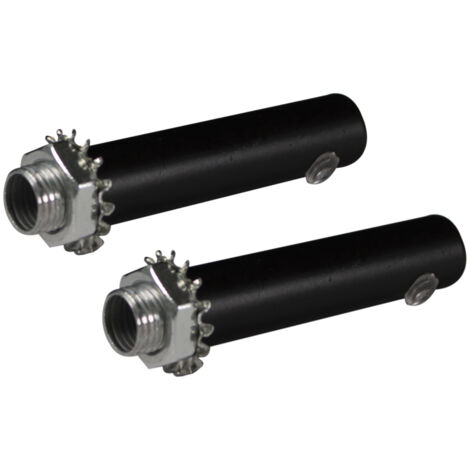 Lot 2 serre-câbles aluminium noir, hauteur 50mm, pour câbles 2x0.75mm ou 3x0.075mm - Tibelec