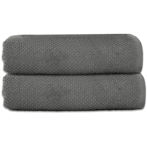 Lot 2 serviettes de bain 70x140 coton éponge