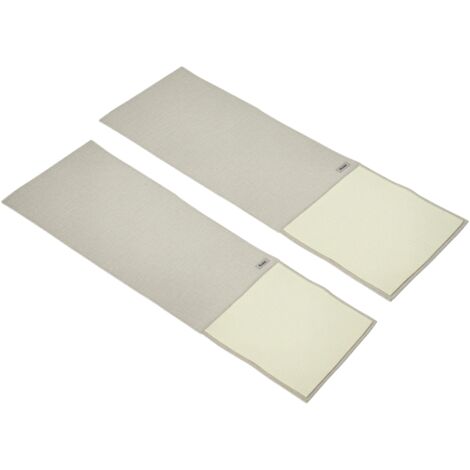Lot 2 tapis griffer sisal 130x45 cm beige+gris, protection contre griffures canapé/porte, confortable.