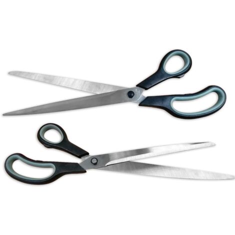 Oc-Pro – Lot de 2 grands ciseaux 300 mm – Lame inoxydable pour coupe précise – Conception robuste pour bricolage et artisanat