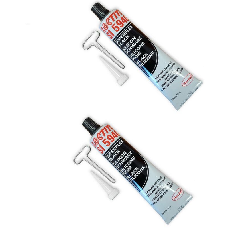 Lot 2 tubes Loctite 5940 pate joint noire silicone professionnel 100 ml 1127070