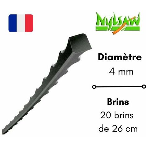 Lot 20 fils débroussailleuse Nylsaw 4 mm