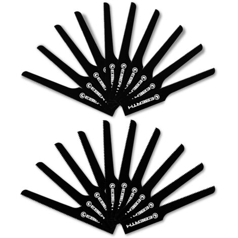 Lot 20 lames scie sauteuse T18/T24, 95mm, 18 & 24 dents, pièces IW8-P38 – EBERTH