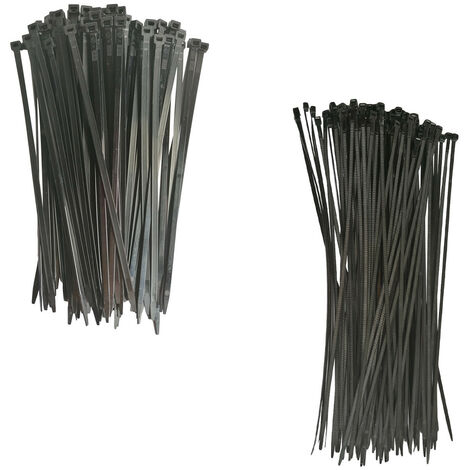 Lot 200 colliers rilsan attache fils serre cables grands de 320x4.5 à 360x7.5mm