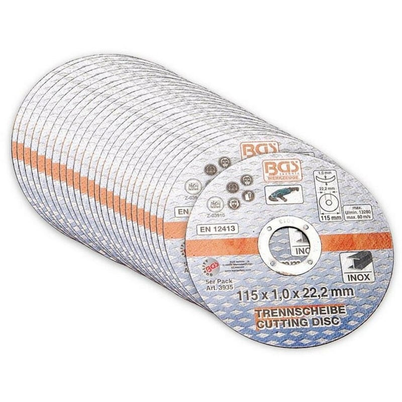 Promo lot 25 disques bgs de 115x1x22.2 a tronconner l'acier et l'inox