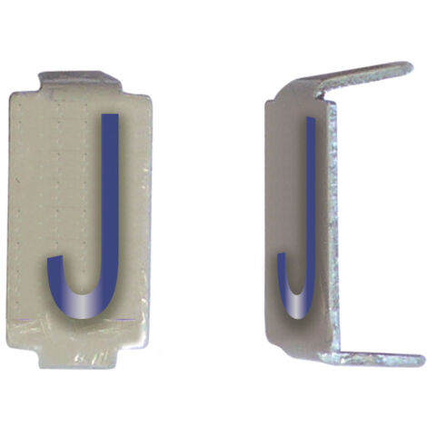 Lot 25 lettres J 6x11 Alu ivoire/bleu MICHAUD CD031