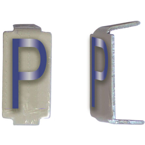 Lot 25 lettres P 6x11 Alu ivoire/bleu MICHAUD CD037