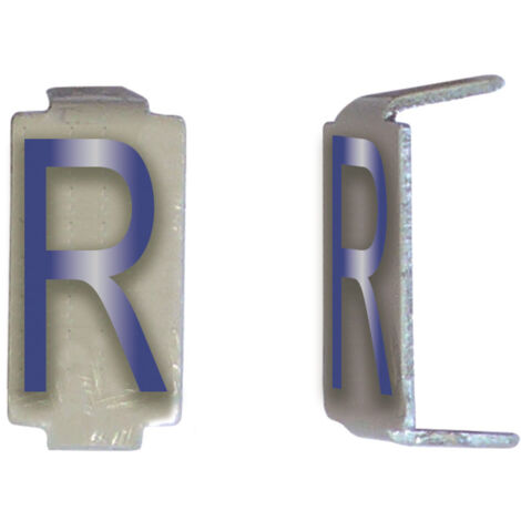 Lot 25 lettres R 6x11 Alu ivoire/bleu MICHAUD CD039