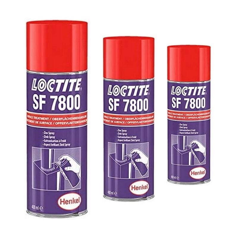 Lot 3 aerosols galvanisant (zingage) a froid Loctite sf 7800 pro