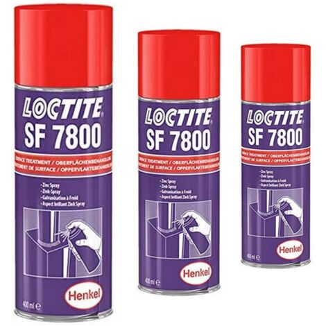 Lot 3 aerosols galvanisant (zingage) a froid loctite sf 7800 pro