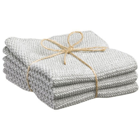 Lot 3 Essuie-mains 25 X 25 Cm Gris - Izan - Winkler
