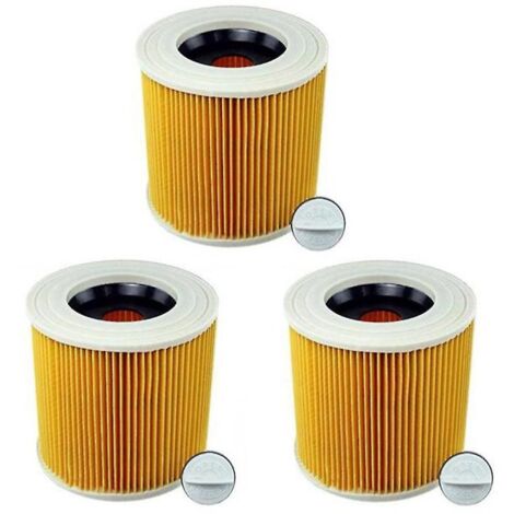 Lot 3 filtres cartouche pour aspirateur Kärcher WD3 Premium
