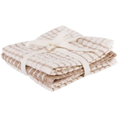 Lot 3 Lavettes 30 X 30 Cm Sand - Stoff - Cosy & Trendy