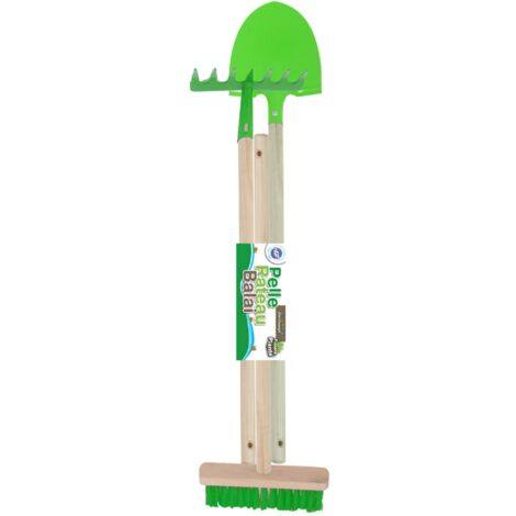 Lot 3 outils jardinage enfant métal et bois