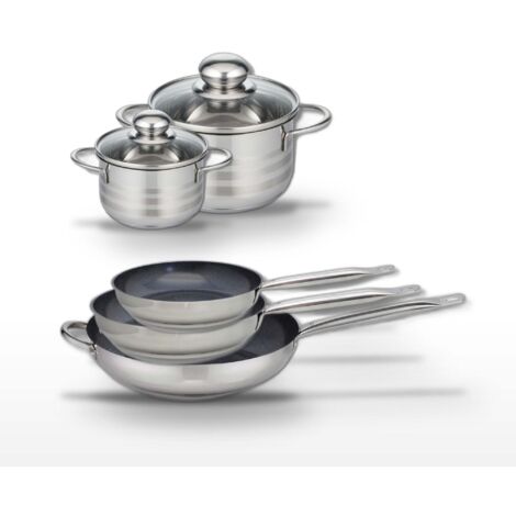 Lot 3 Poêles 24/28/32cm et 2 Faitouts 12/16cm Elo Profi Therm Platinum