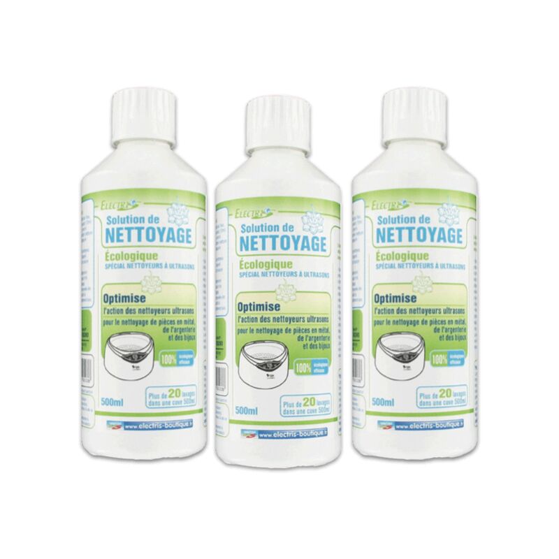 Lot 3 Solutions liquides pour nettoyeurs ultrasons