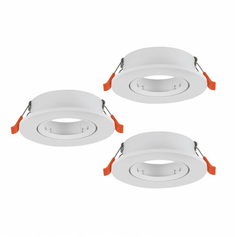 LOT 3 SPOTS A ENCASTRER 9CM ORIENTABLES GU10 SANS AMPOULE